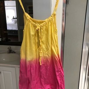 H&M Divided Yellow/Hot Pink Dress/Coverup